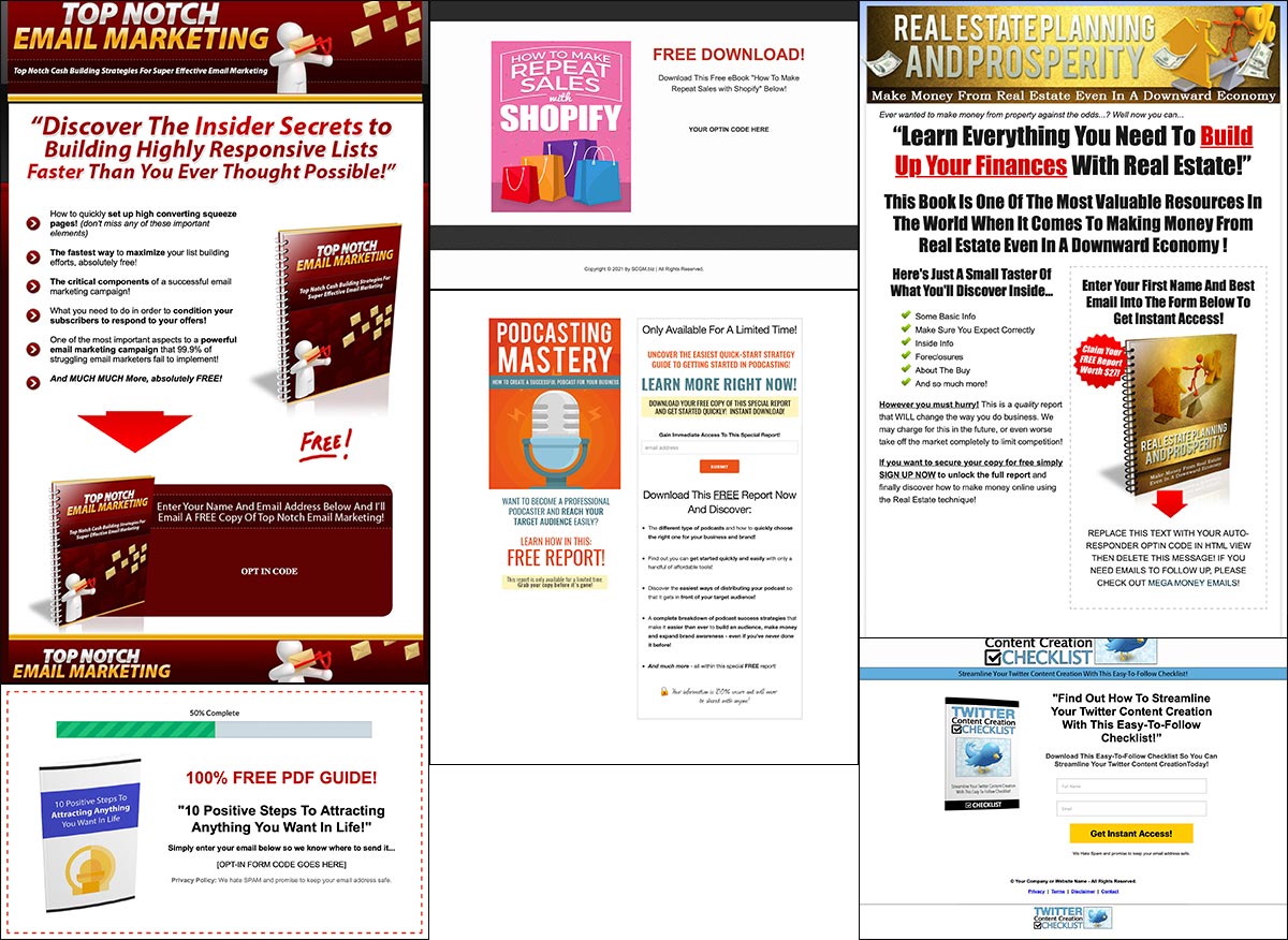 Squeeze Page Templates